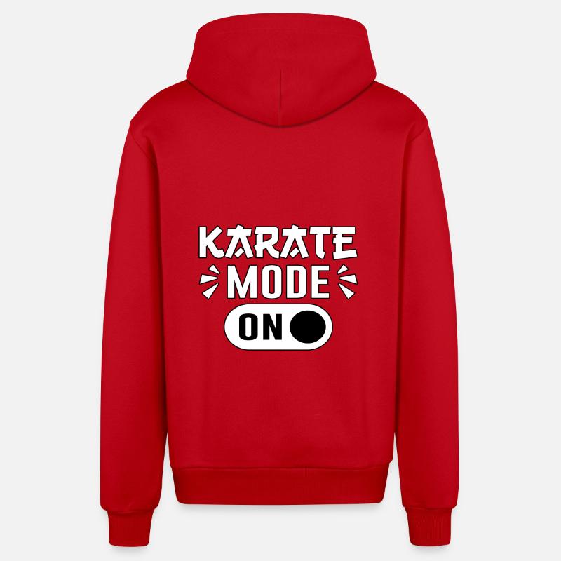 Mode karaté activé - Veste à capuche bio décontractée fabriquée en UE - rouge