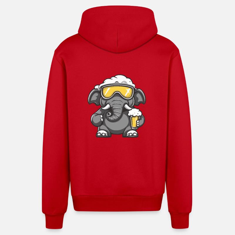Bière après-ski Mammut - Veste à capuche bio décontractée fabriquée en UE - rouge