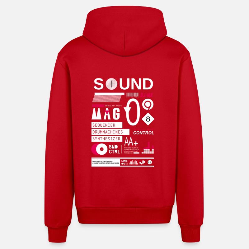 soundcontrol - Organic Relaxed Kapuzenjacke Made in EU - Rot