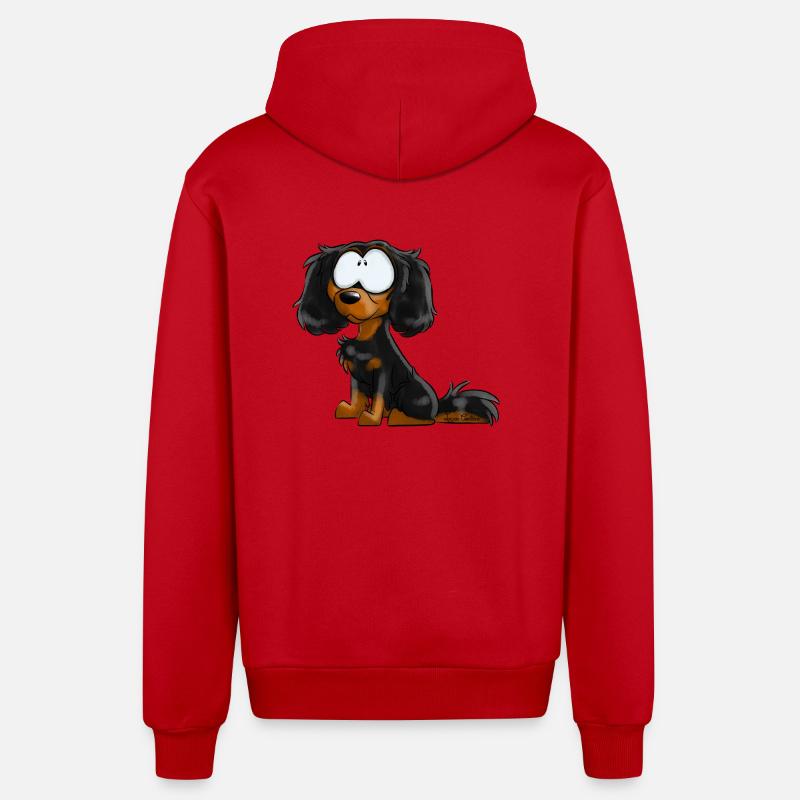 Je Suis CKC - Noir Feu - Veste à capuche bio décontractée fabriquée en UE - rouge