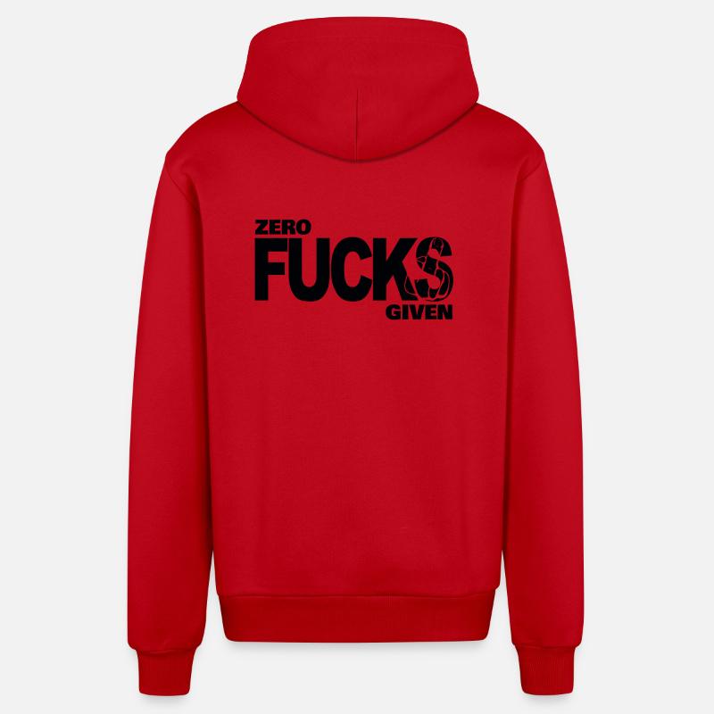 Zéro baise donné - Veste à capuche bio décontractée fabriquée en UE - rouge