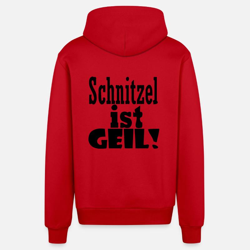 Schnitzel est cool - Veste à capuche bio décontractée fabriquée en UE - rouge