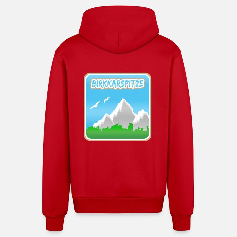 Alpinisme Birkkarspitze - Veste à capuche bio décontractée fabriquée en UE - rouge
