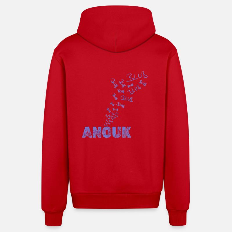 Voile Anouk - Veste à capuche bio décontractée fabriquée en UE - rouge