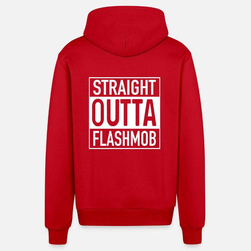 Flash mob OUTTA direct - Veste à capuche bio décontractée fabriquée en UE - rouge
