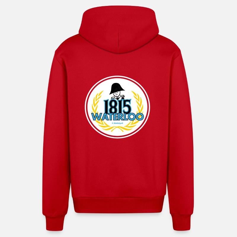 Waterloo - Veste à capuche bio décontractée fabriquée en UE - rouge