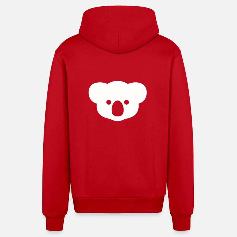 Koala sont GEIL - Veste à capuche bio décontractée fabriquée en UE - rouge
