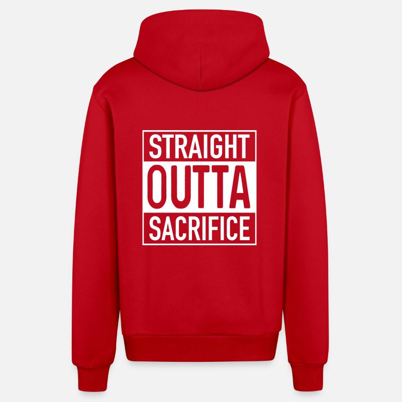 Sacrifice OUTTA direct - Veste à capuche bio décontractée fabriquée en UE - rouge