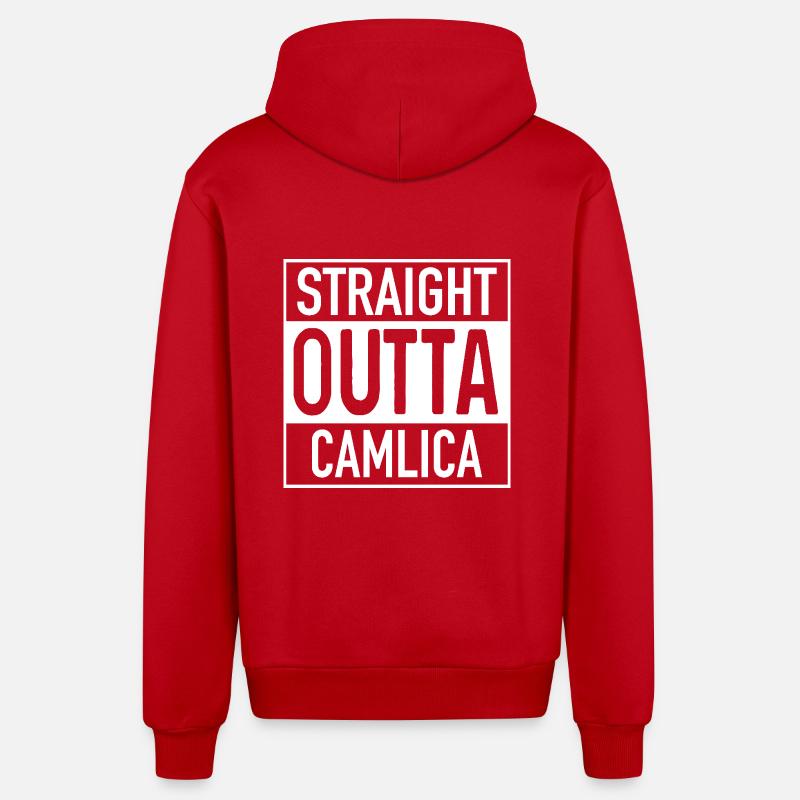 Droit OUTTA Camlica - Veste à capuche bio décontractée fabriquée en UE - rouge