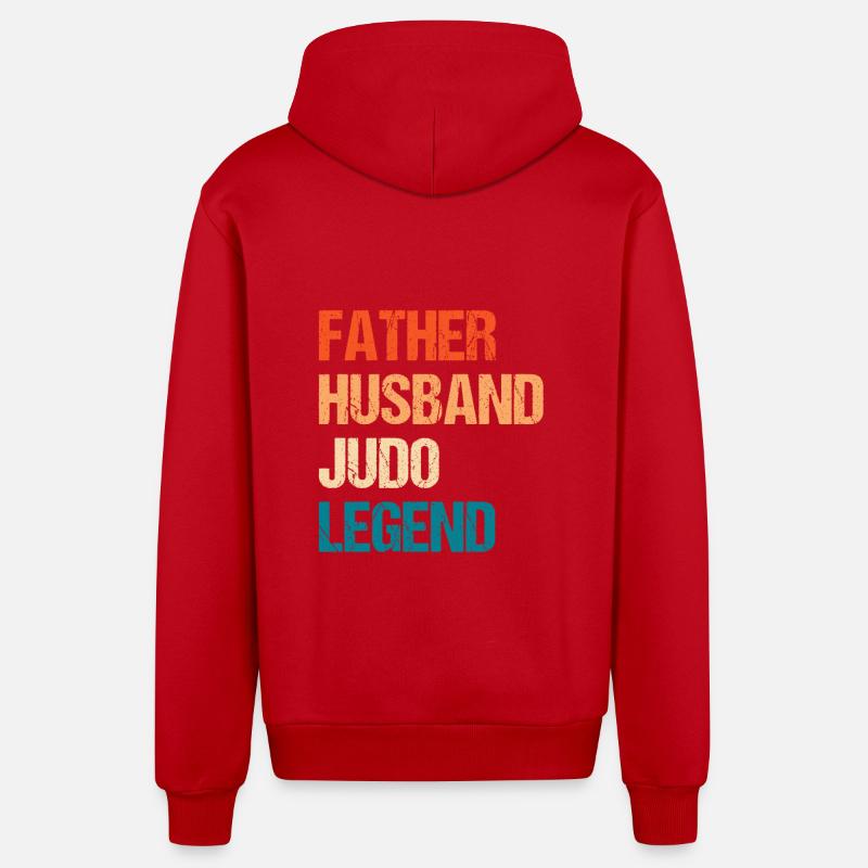 Vater Ehemann Judo-Legende - Organic Relaxed Kapuzenjacke Made in EU - Rot