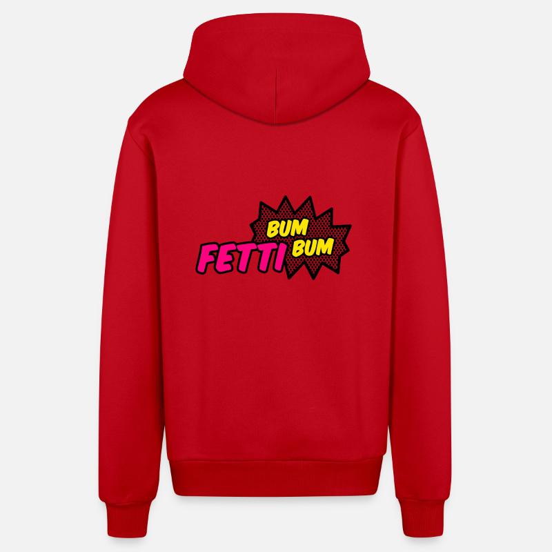 Fellation Bum Bum 2 - Veste à capuche bio décontractée fabriquée en UE - rouge