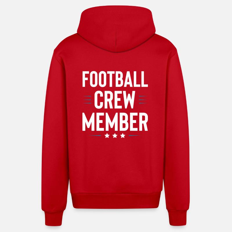 Équipe de football - Veste à capuche bio décontractée fabriquée en UE - rouge
