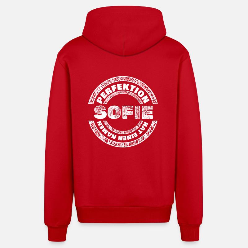 Sofie als Sofie - Organic Relaxed Kapuzenjacke Made in EU - Rot