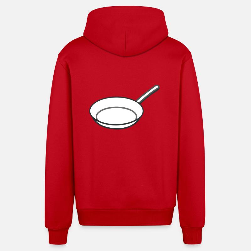 casserole - Veste à capuche bio décontractée fabriquée en UE - rouge