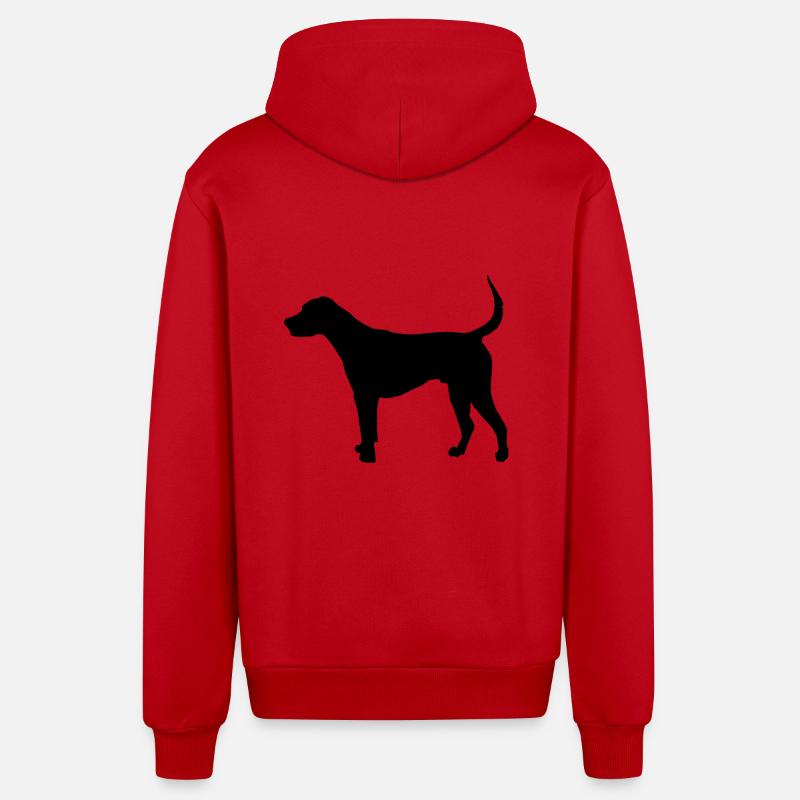 Labrador - Veste à capuche bio décontractée fabriquée en UE - rouge