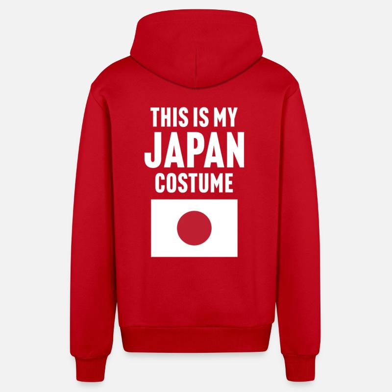 C’est mon costume japonais - Veste à capuche bio décontractée fabriquée en UE - rouge