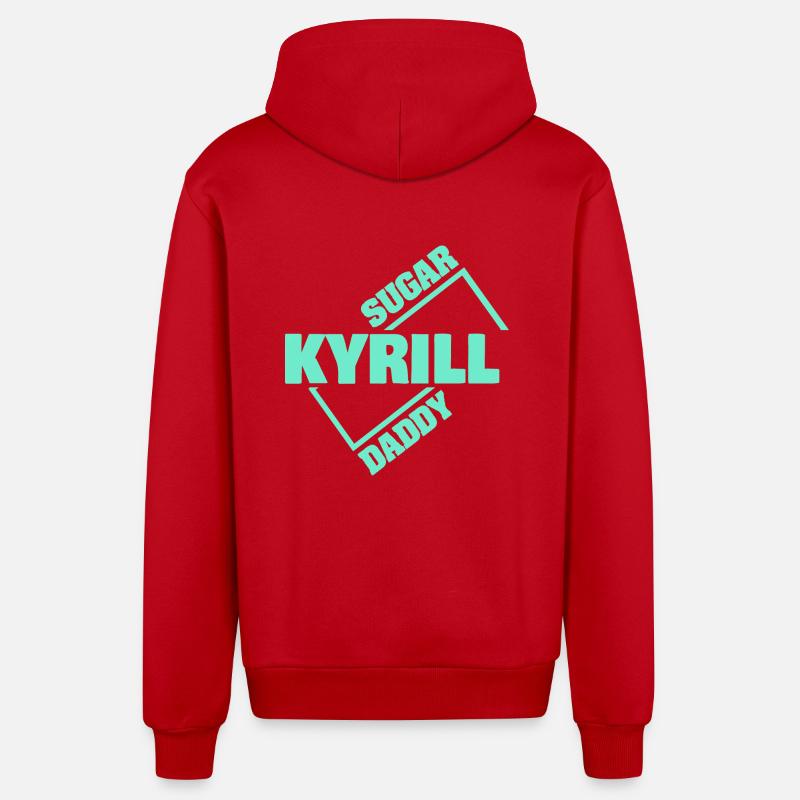 Kyrill en sugar daddy - Veste à capuche bio décontractée fabriquée en UE - rouge