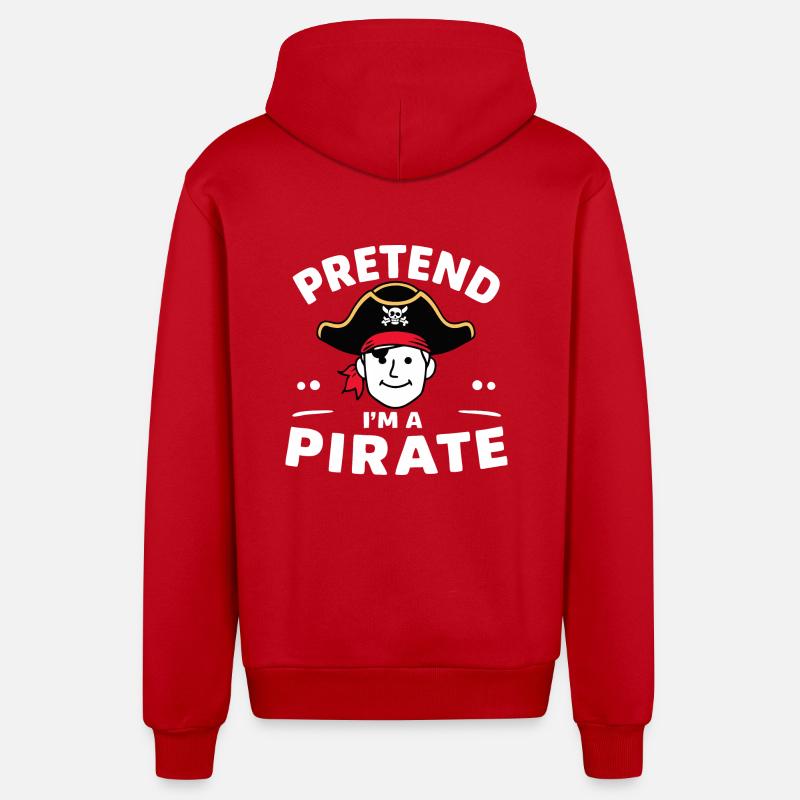 Pirate Pirate Carnaval Halloween - Veste à capuche bio décontractée fabriquée en UE - rouge