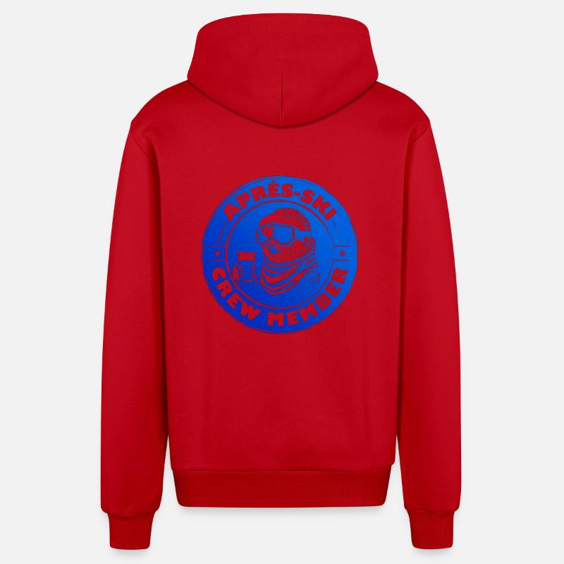 Sloth Apres Ski Team Saying - Veste à capuche bio décontractée fabriquée en UE - rouge