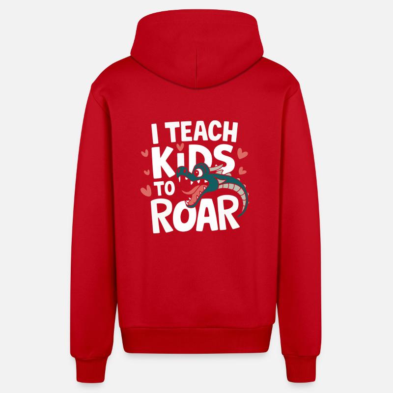 Speech Therapist Speech Therapy - Organic Relaxed Hooded Jacket Made in EU - red
