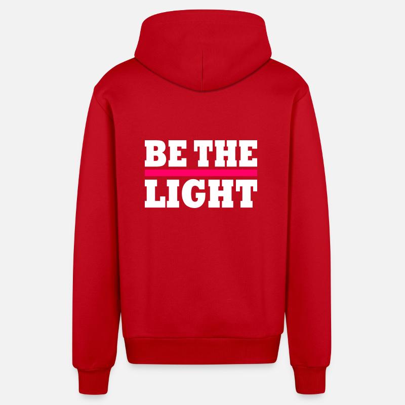 Be the light - Organic Relaxed Kapuzenjacke Made in EU - Rot