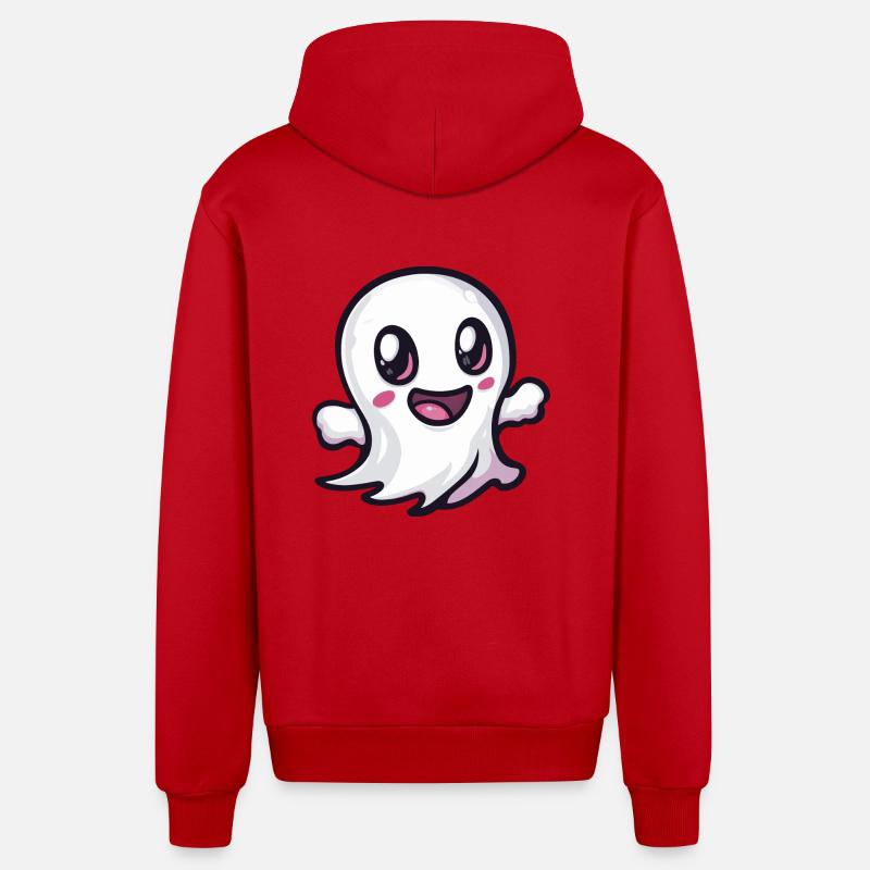 Fantôme Halloween Comic Baby - Veste à capuche bio décontractée fabriquée en UE - rouge