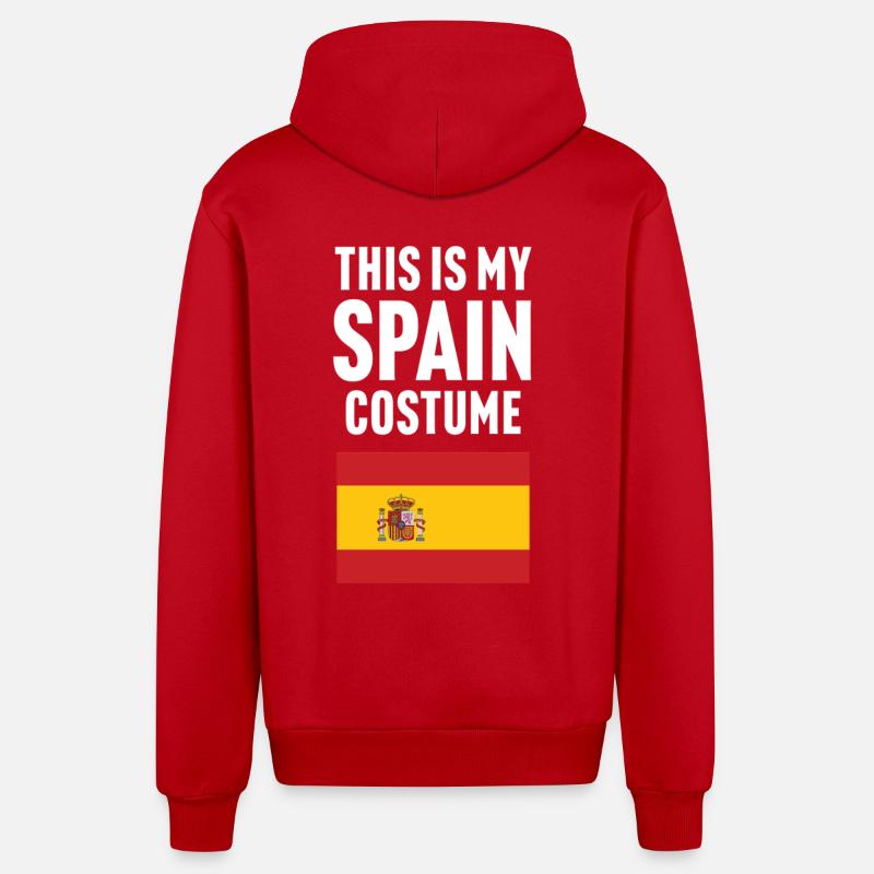 C’est mon costume d’Espagne - Veste à capuche bio décontractée fabriquée en UE - rouge