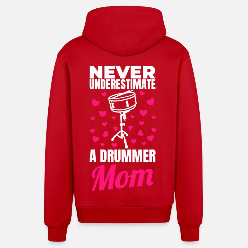 Mère batteuse - Veste à capuche bio décontractée fabriquée en UE - rouge