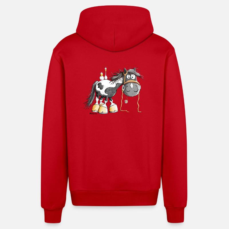 Mignon Pinto - Veste à capuche bio décontractée fabriquée en UE - rouge