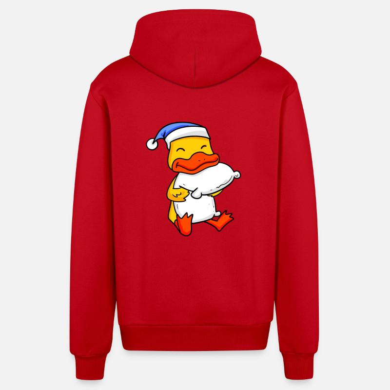Canard Bébé - Veste à capuche bio décontractée fabriquée en UE - rouge
