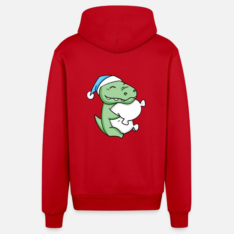 Bébé crocodile - Veste à capuche bio décontractée fabriquée en UE - rouge