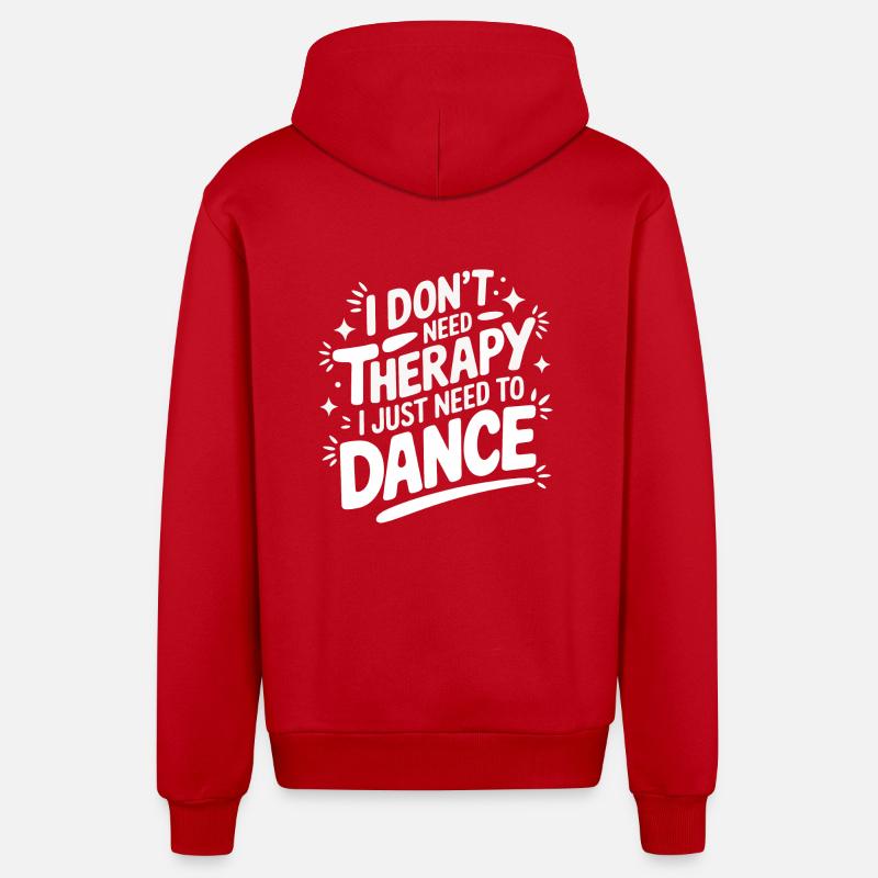 Dansant Danseurs Dansant - Veste à capuche bio décontractée fabriquée en UE - rouge
