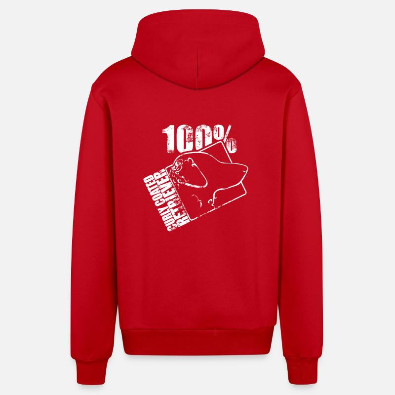 BOUCLES RETRIEVER 100 ENDUITS - Veste à capuche bio décontractée fabriquée en UE - rouge