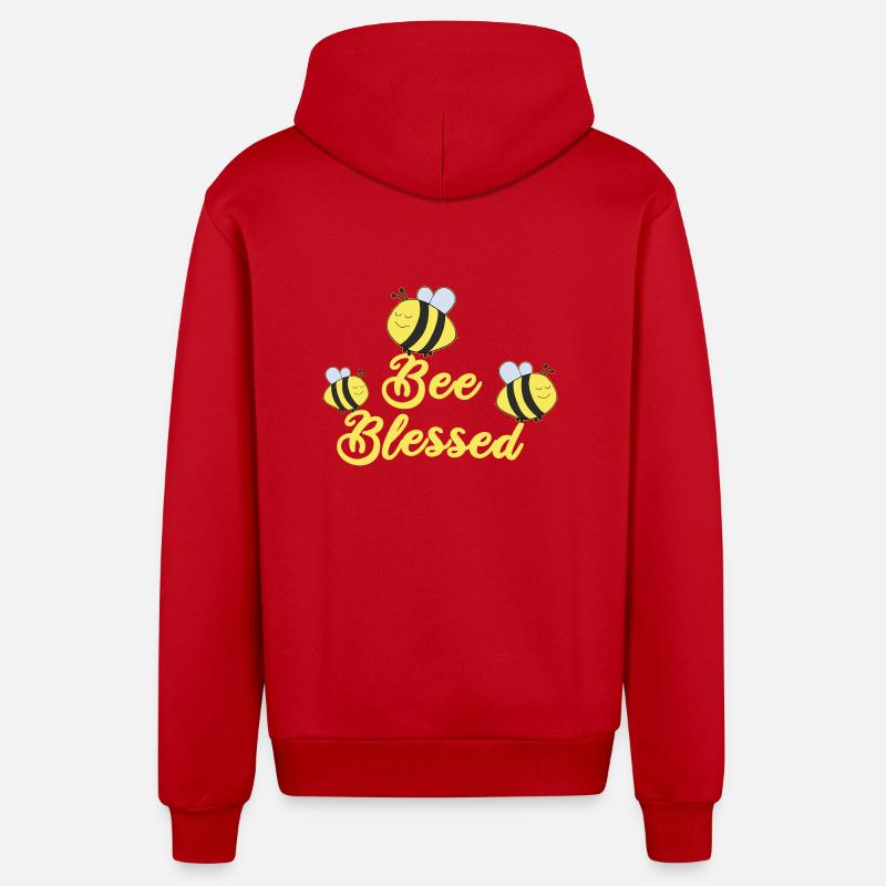 Bee Blessed Kinder Kirche - Organic Relaxed Kapuzenjacke Made in EU - Rot