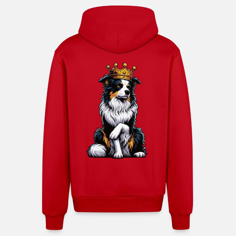 Australian Shepherd Aussie Aussiebesitzer Aussies - Organic Relaxed Kapuzenjacke Made in EU - Rot