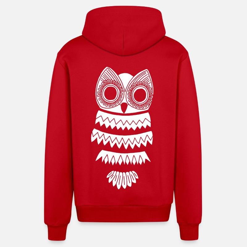 Die Weiße Eule - Organic Relaxed Kapuzenjacke Made in EU - Rot