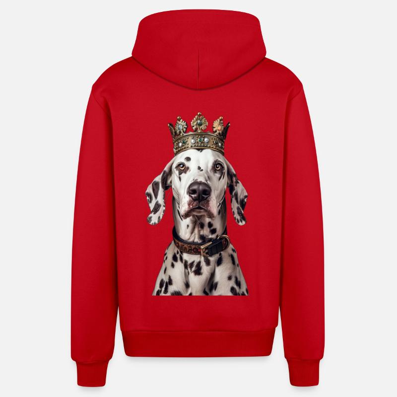 Dalmate - Veste à capuche bio décontractée fabriquée en UE - rouge