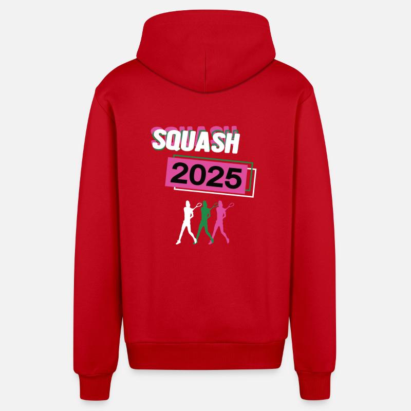 Squash 2025 Squasherin Squashspielerin Squasher - Organic Relaxed Kapuzenjacke Made in EU - Rot