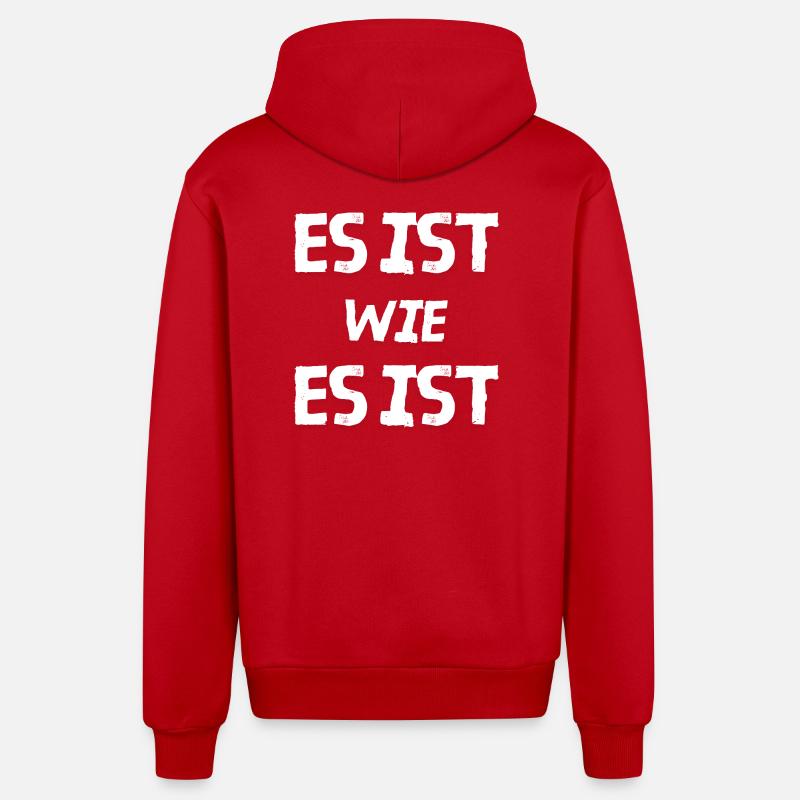 C’est ce que c’est - Veste à capuche bio décontractée fabriquée en UE - rouge