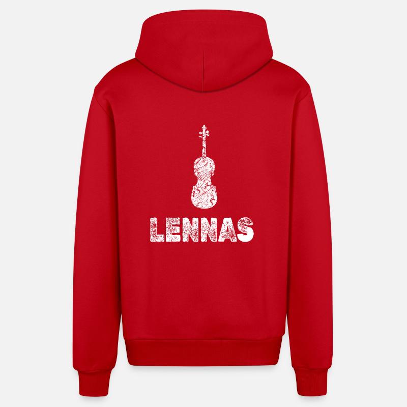 Viola Lennas - Veste à capuche bio décontractée fabriquée en UE - rouge