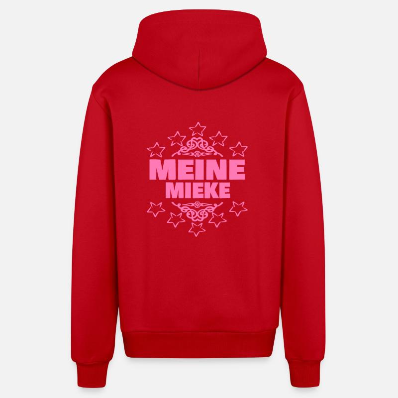 Mieke - Veste à capuche bio décontractée fabriquée en UE - rouge