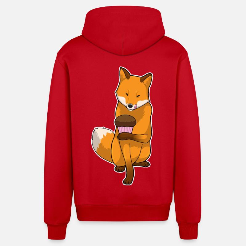 Fuchs Muffin - Organic Relaxed Kapuzenjacke Made in EU - Rot