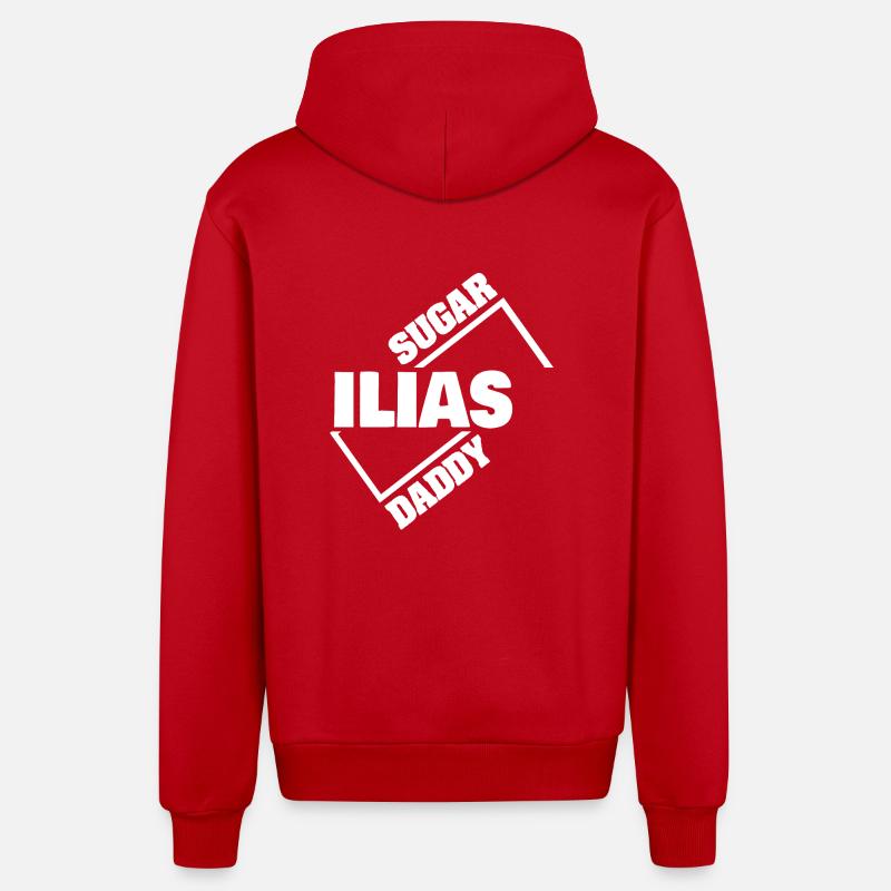 Don pour l’Iliade - Veste à capuche bio décontractée fabriquée en UE - rouge