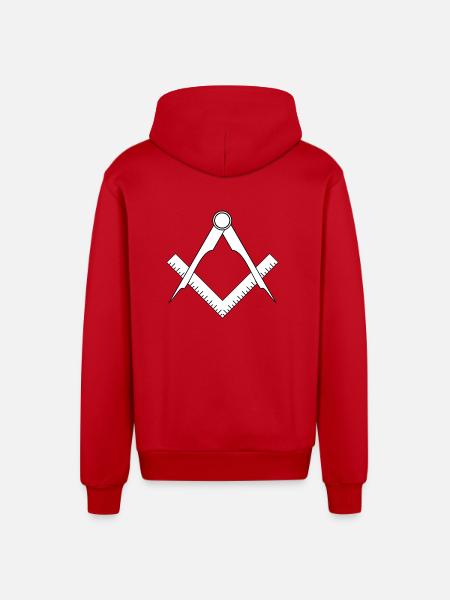construction maurer69 - Organic Relaxed Hooded Jacket Made in EU - red
