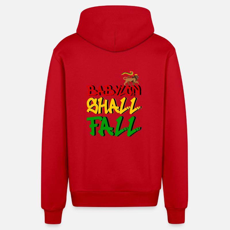 Babylon Shall Fall - Organic Relaxed Kapuzenjacke Made in EU - Rot