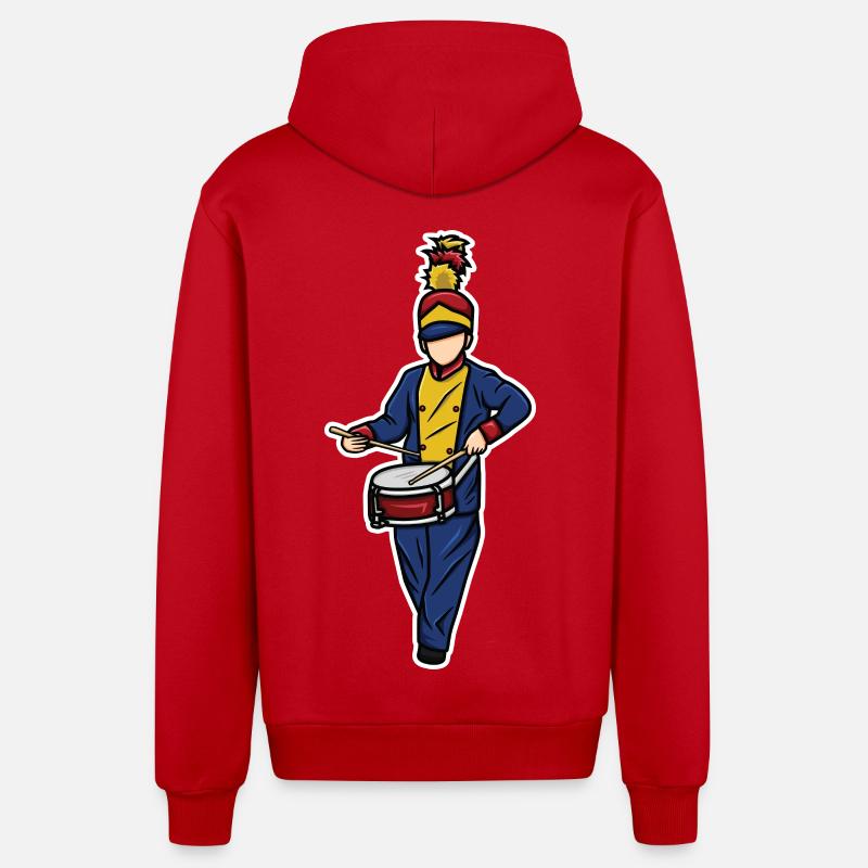 Garçon batteur - Veste à capuche bio décontractée fabriquée en UE - rouge