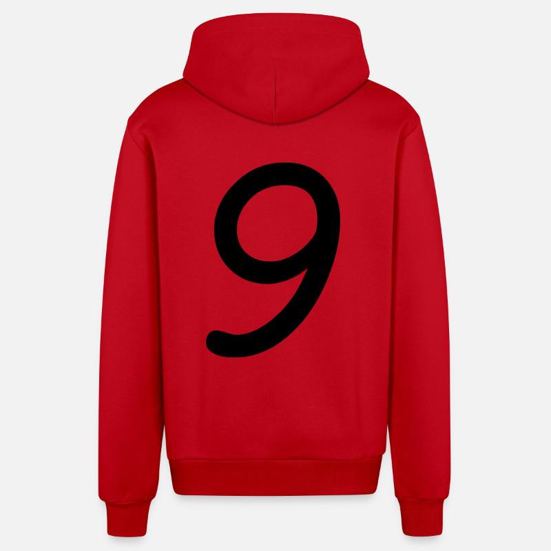 9 - Veste à capuche bio décontractée fabriquée en UE - rouge