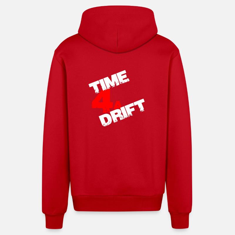 Time 4 a Drift Geschenk - Organic Relaxed Kapuzenjacke Made in EU - Rot