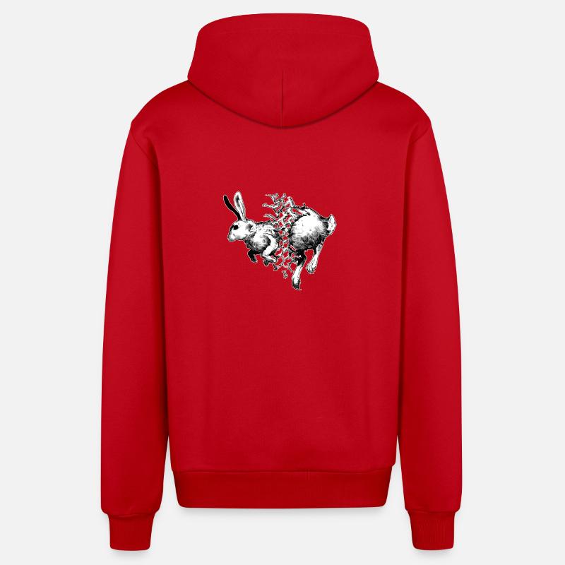 Roadkill - Veste à capuche bio décontractée fabriquée en UE - rouge