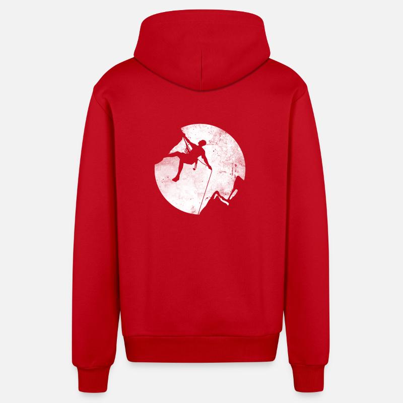 Geschenk Kletterer Boulderer klettern bouldern - Organic Relaxed Kapuzenjacke Made in EU - Rot
